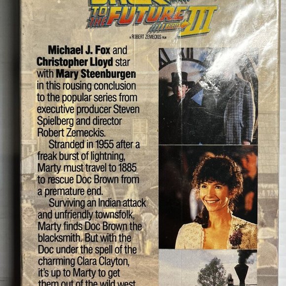 RARE! Back To The Future III 3 (VHS, 1990) Brand New Sealed VERY HIGH GRADE Misp - Picture 3 of 6